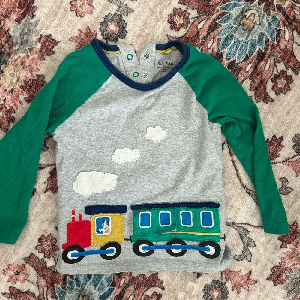 Baby Boden train lift the flap shirt 3-4 years